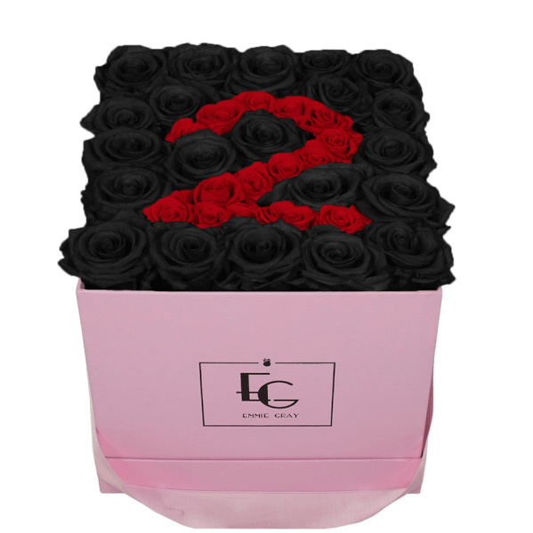 NUMBER INFINITY ROSEBOX | BLACK BEAUTY & VIBRANT RED | M