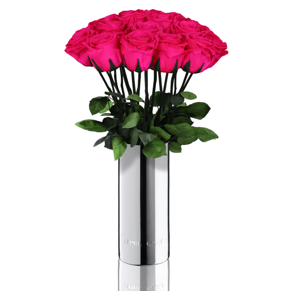 Classic Vase Set | Hot Pink | 15 ROSES