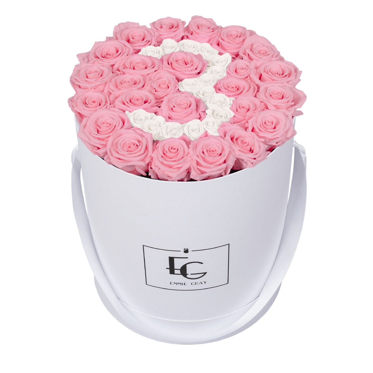 NUMBER INFINITY ROSEBOX | BRIDAL PINK & PURE WHITE | L