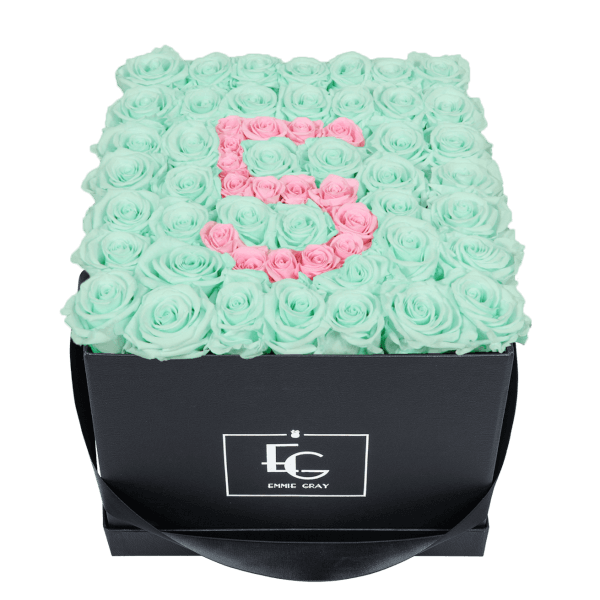 NUMBER INFINITY ROSEBOX | MINTY GREEN & BRIDAL PINK | L