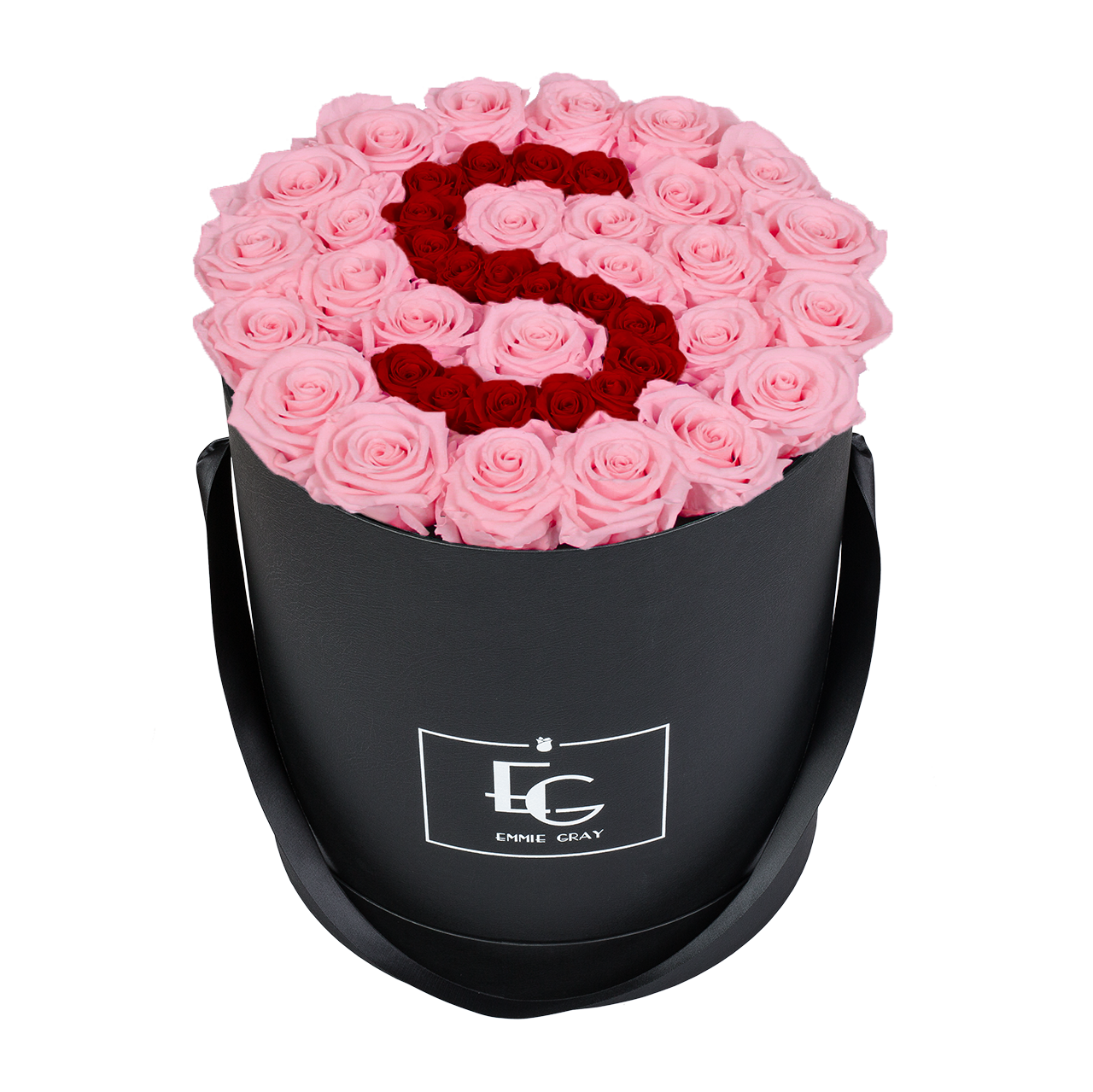 LETTER INFINITY ROSEBOX | BRIDAL PINK & VIBRANT RED | L