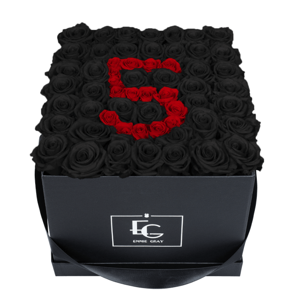 NUMBER INFINITY ROSEBOX | BLACK BEAUTY & VIBRANT RED | L