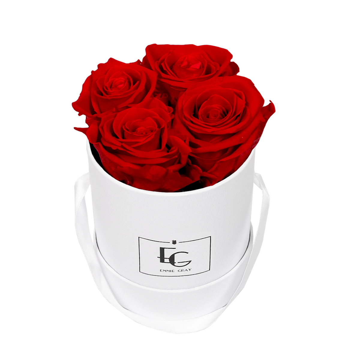 Weisse Flowerbox Mit Haltbaren Rosen Emmie Gray