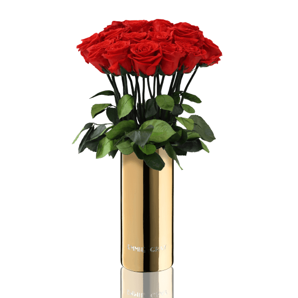 Classic Vase Set | Vibrant Red | 15 ROSES