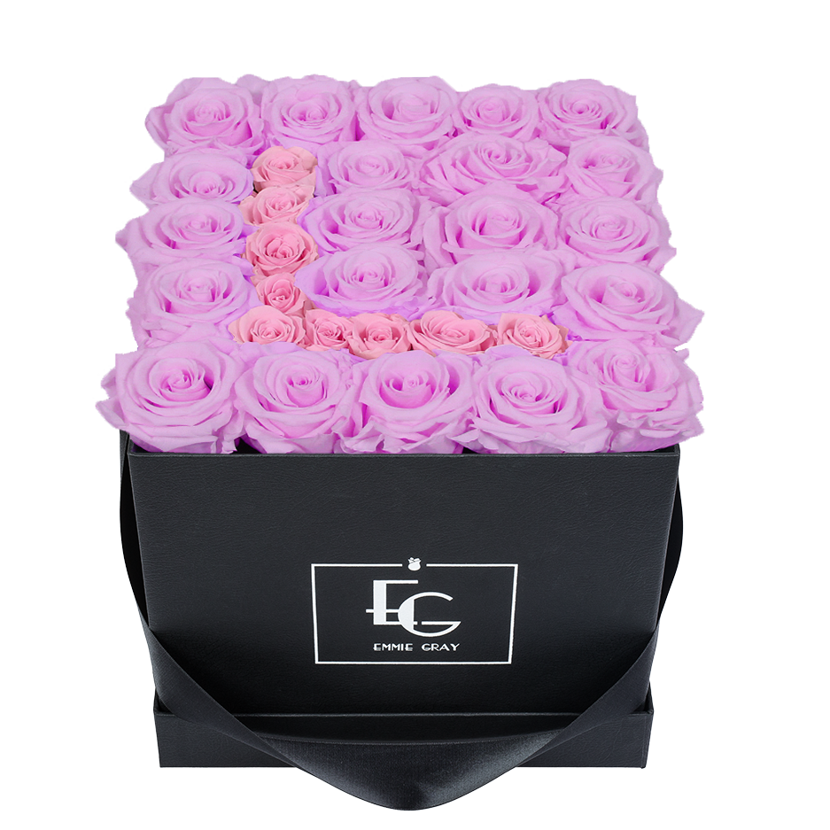LETTER INFINITY ROSEBOX | BABY LILLI & BRIDAL PINK | M