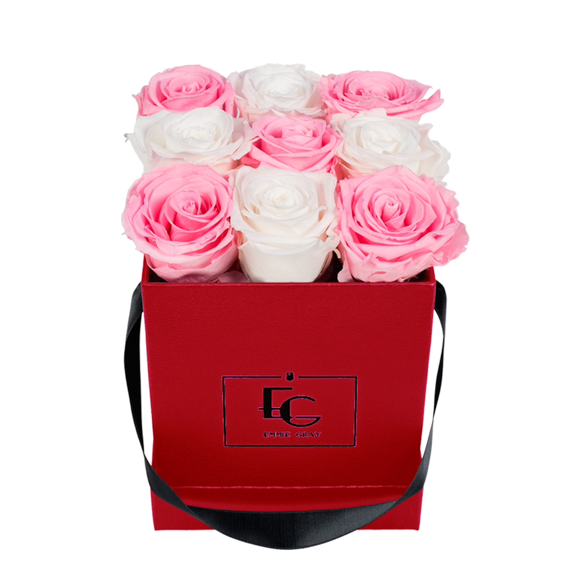 MIX INFINITY ROSEBOX | BRIDAL PINK & PURE WHITE | S