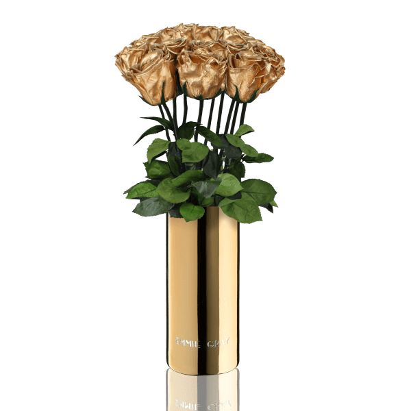 Classic Vase Set | Gold | 10 ROSES