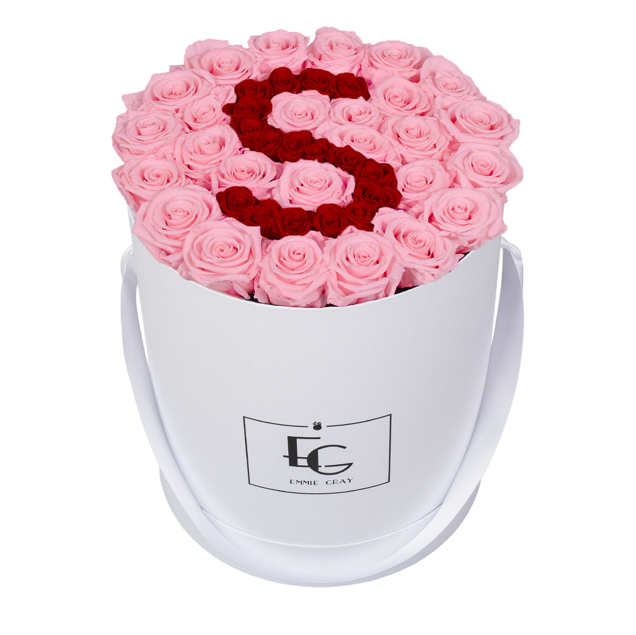 LETTER INFINITY ROSEBOX | BRIDAL PINK & VIBRANT RED | L