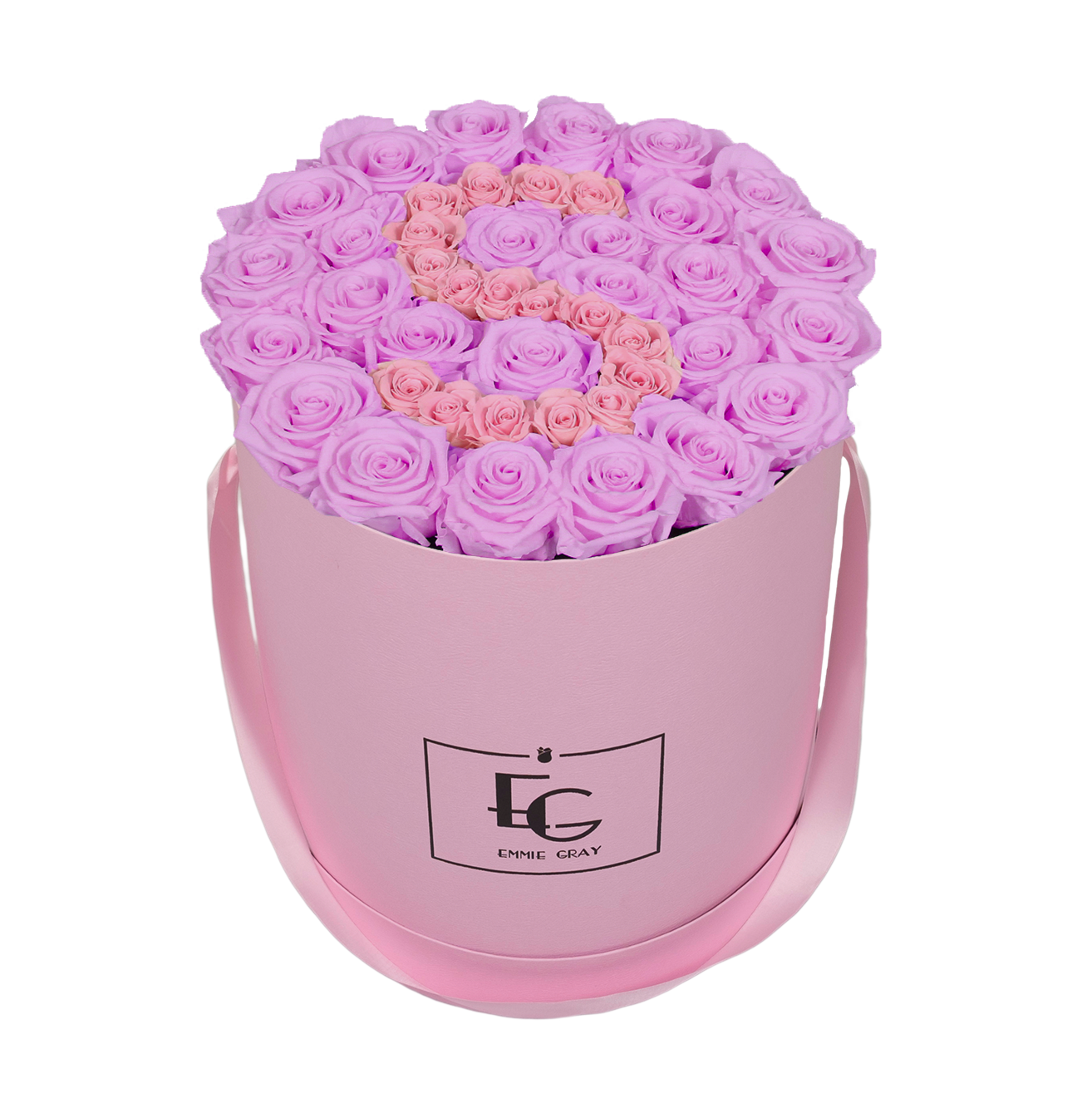 LETTER INFINITY ROSEBOX | BABY LILLI & BRIDAL PINK | L