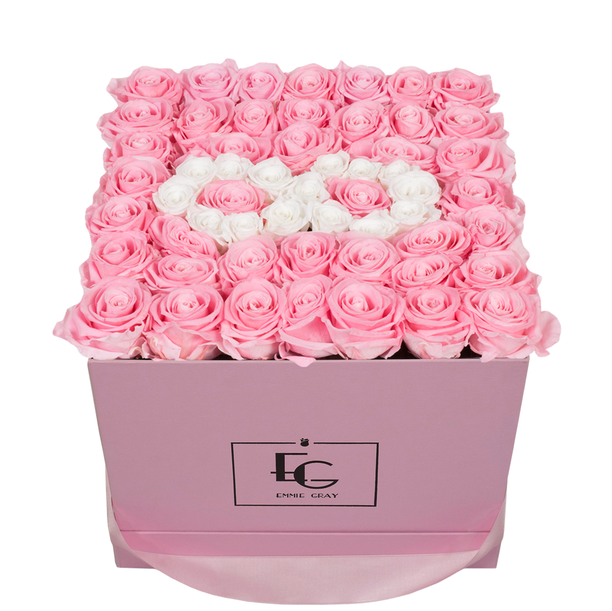 INFINITY SYMBOL INFINITY ROSEBOX | BRIDAL PINK & PURE WHITE | L