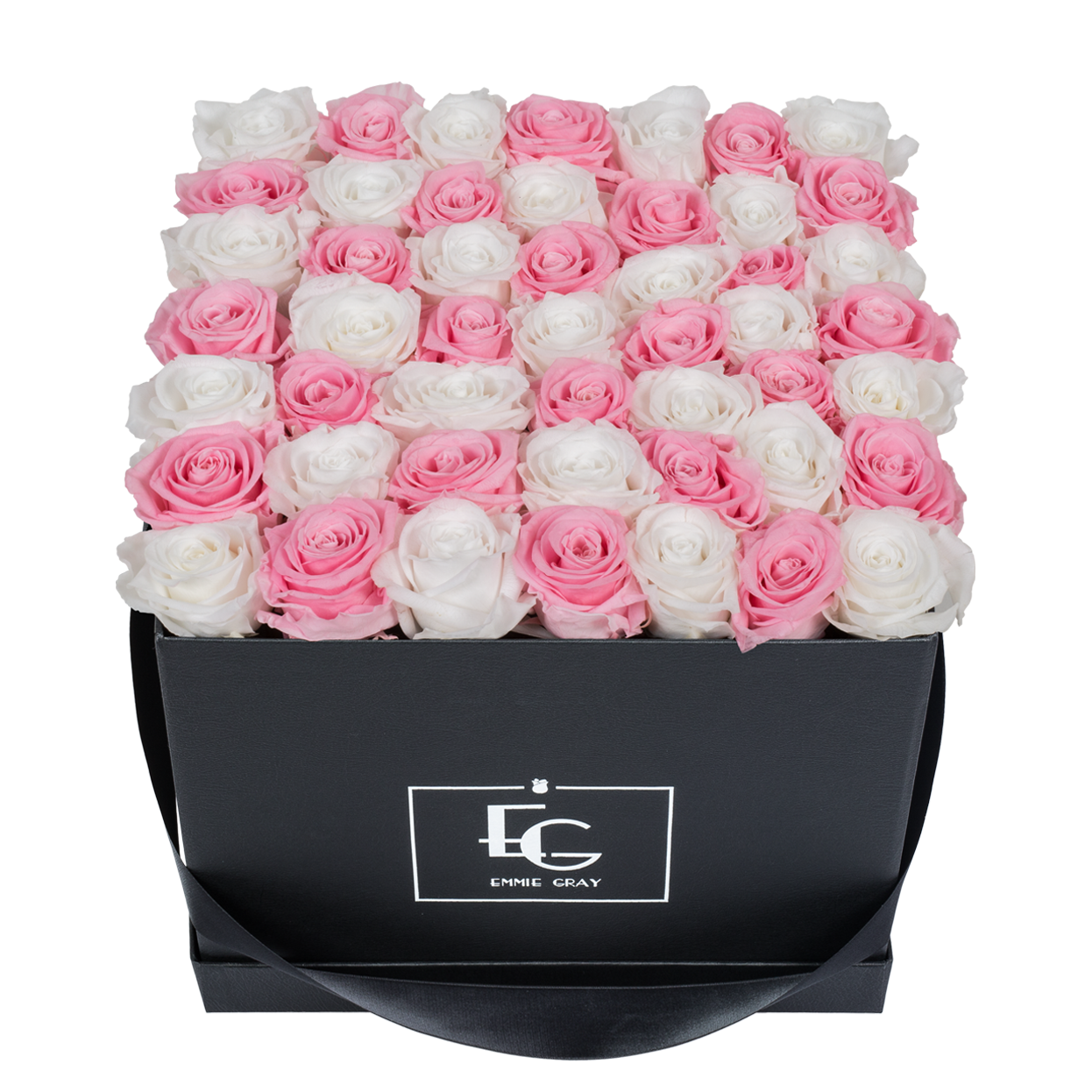 MIX INFINITY ROSEBOX | BRIDAL PINK & PURE WHITE | L