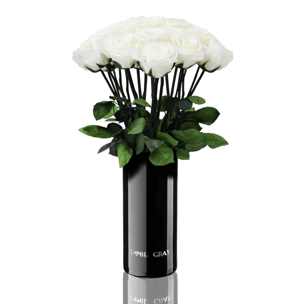 Classic Vase Set | Pure White | 15 ROSES