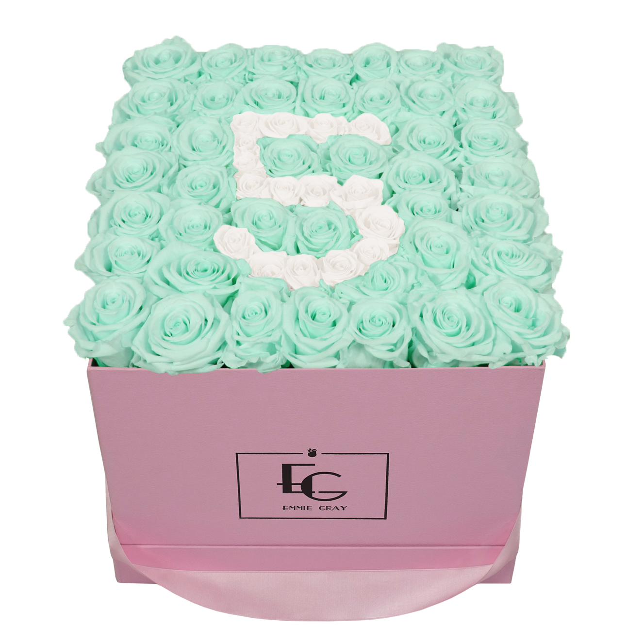 NUMBER INFINITY ROSEBOX | MINTY GREEN & PURE WHITE | L