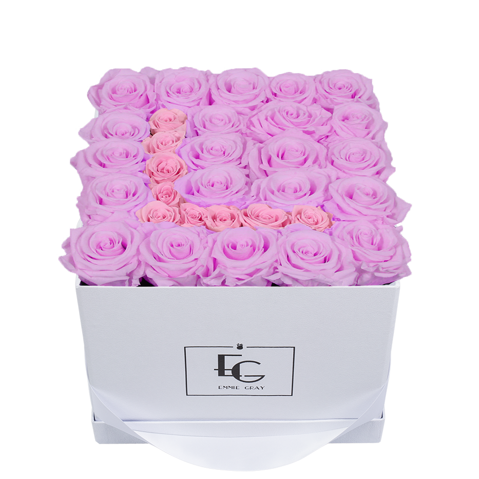 LETTER INFINITY ROSEBOX | BABY LILLI & BRIDAL PINK | M