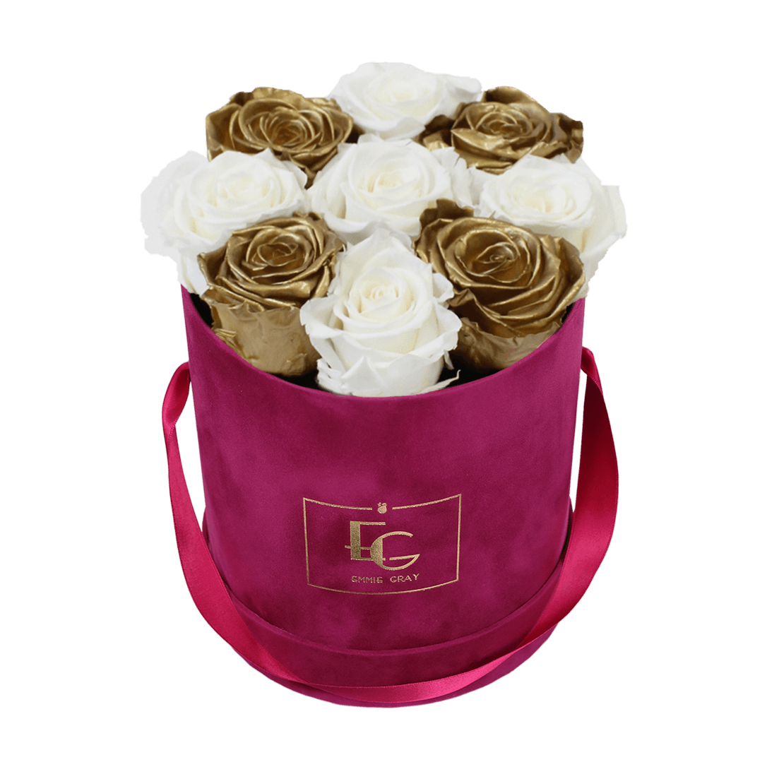MIX INFINITY ROSEBOX | GOLD & PURE WHITE | S