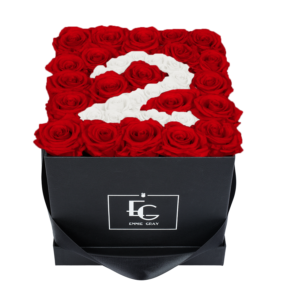 NUMBER INFINITY ROSEBOX | VIBRANT RED & PURE WHITE | M NUMBER INFINITY ROSEBOX | VIBRANT RED & PURE WHITE | M