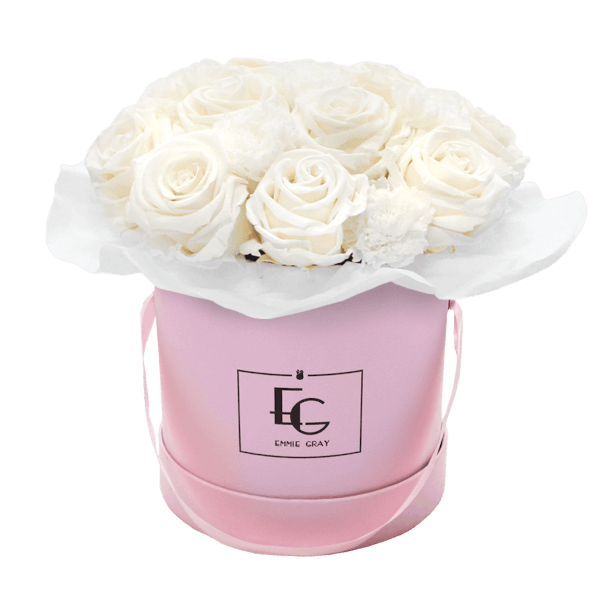 SPLENDID CARNATION INFINITY ROSEBOX | PURE WHITE | S