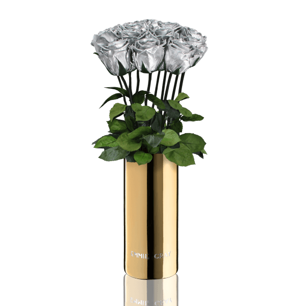 Classic Vase Set | Silver | 10 ROSES