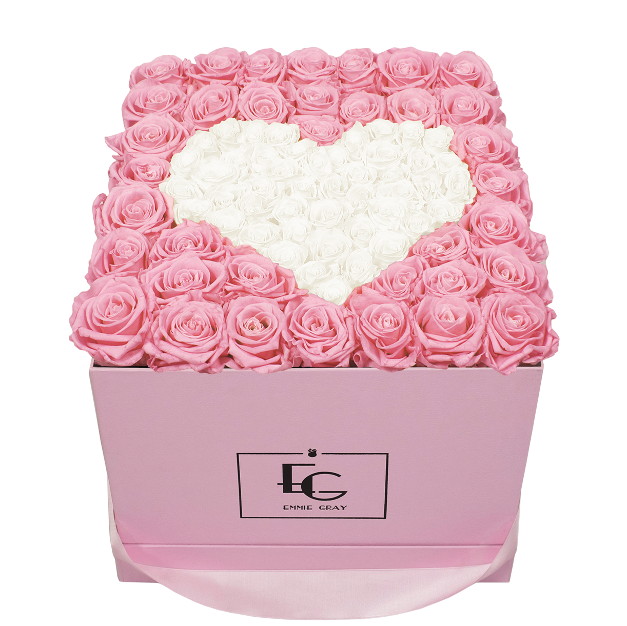 HEART SYMBOL INFINITY ROSEBOX | BRIDAL PINK & PURE WHITE | L HEART SYMBOL INFINITY ROSEBOX | BRIDAL PINK & PURE WHITE | L