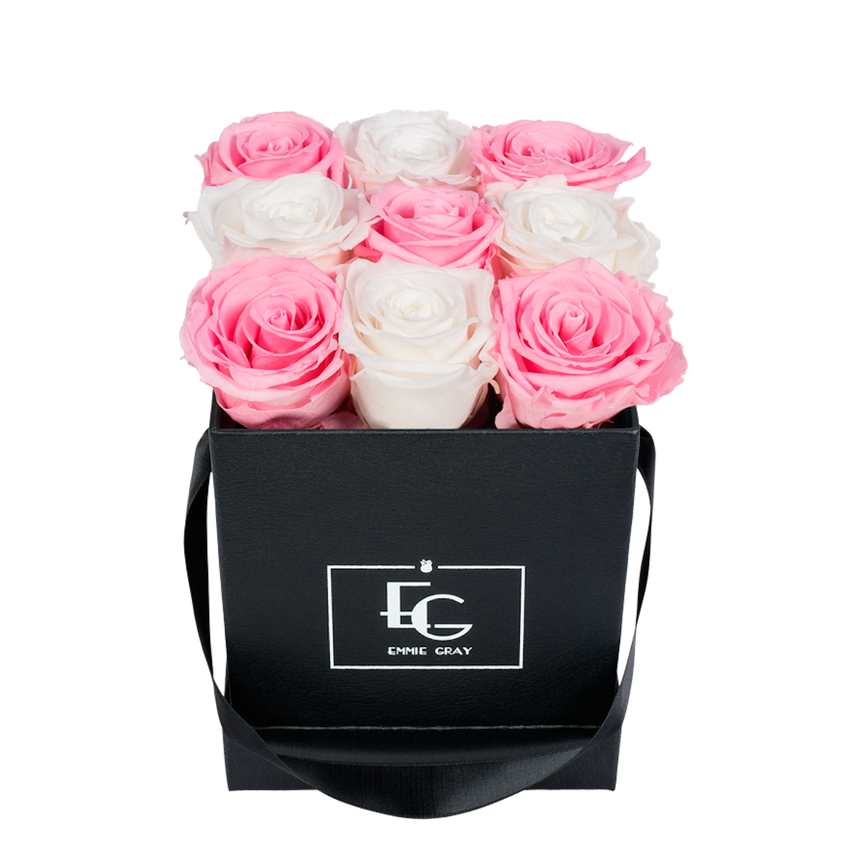 MIX INFINITY ROSEBOX | BRIDAL PINK & PURE WHITE | S