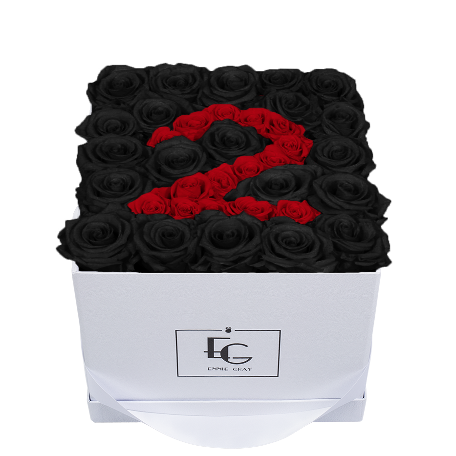 NUMBER INFINITY ROSEBOX | BLACK BEAUTY & VIBRANT RED | M