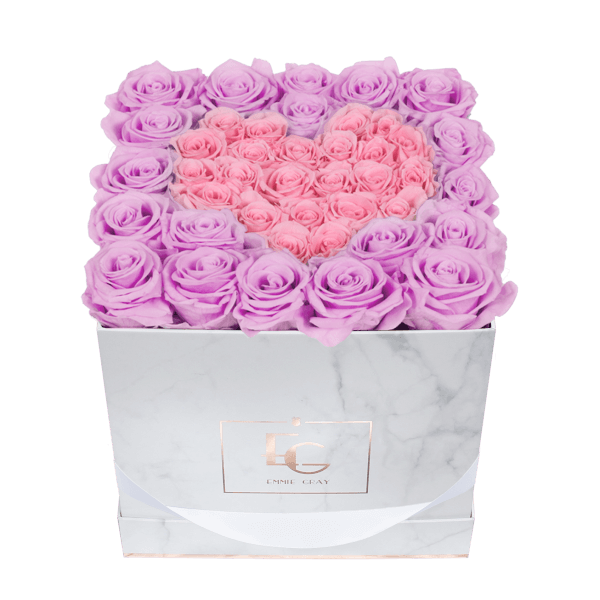 Heart Symbol Infinity Rosebox | Baby Lilli & Bridal Pink | M