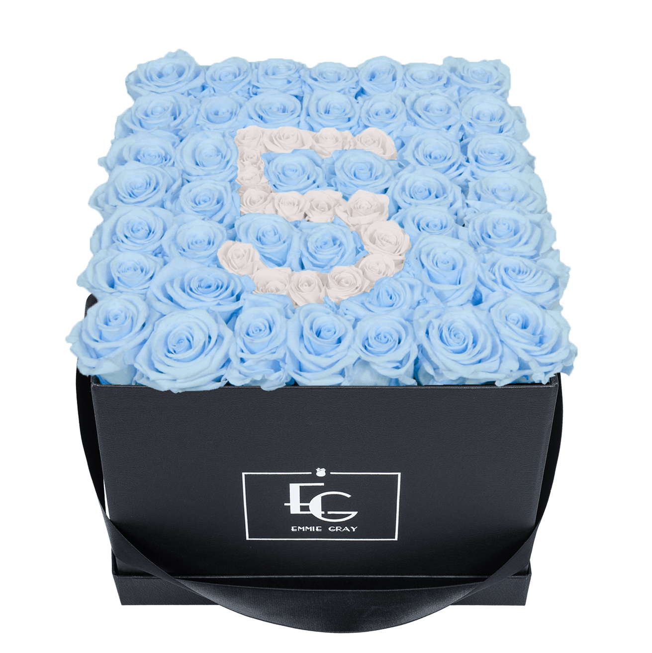 NUMBER INFINITY ROSEBOX | BABY BLUE & PURE WHITE | L